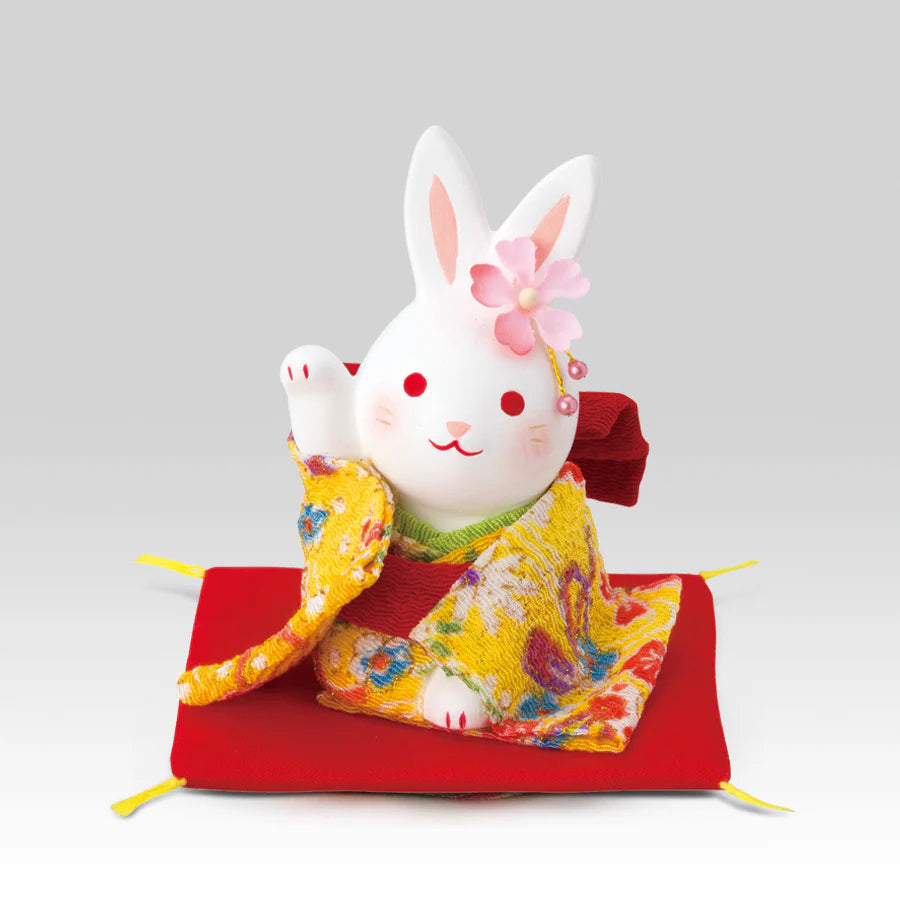 Yakushigama Japanese Lucky Rabbit Figurine