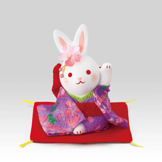 Yakushigama Japanese Lucky Rabbit Figurine