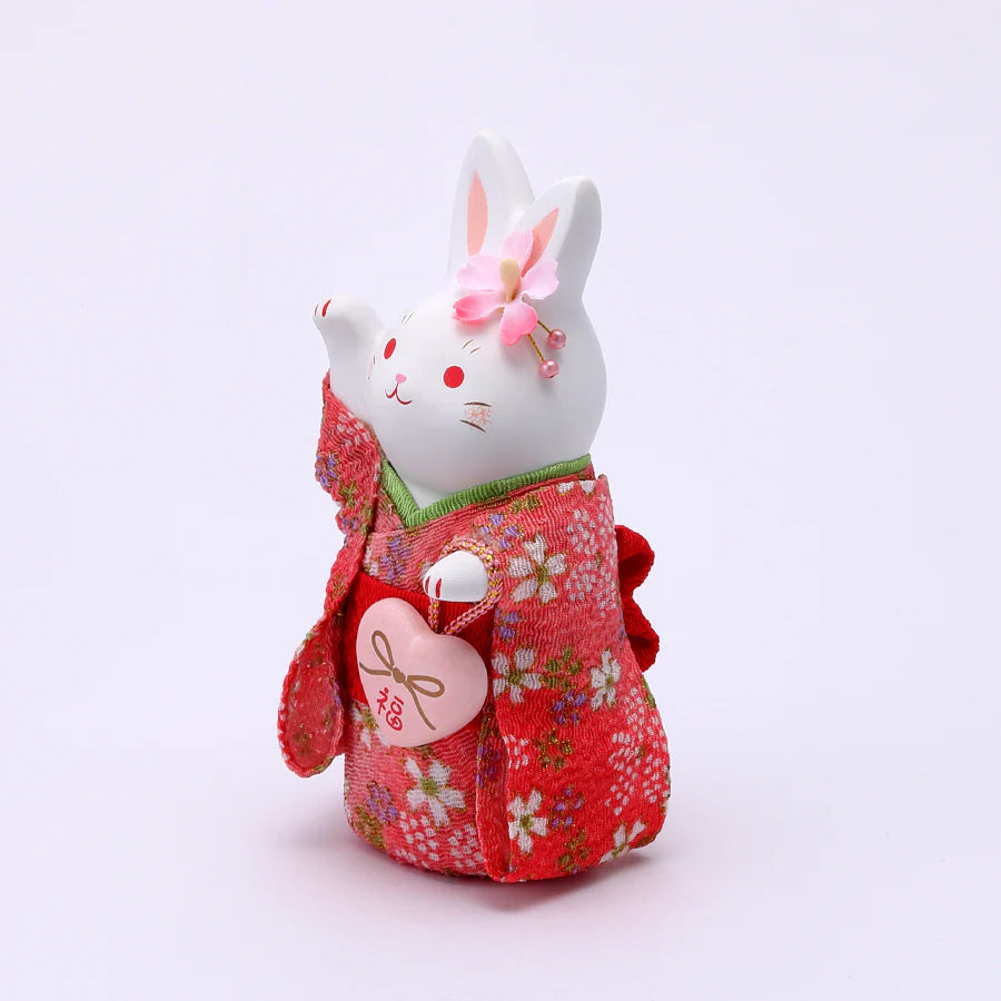 Yakushigama Japanese Lucky Rabbit Figurine