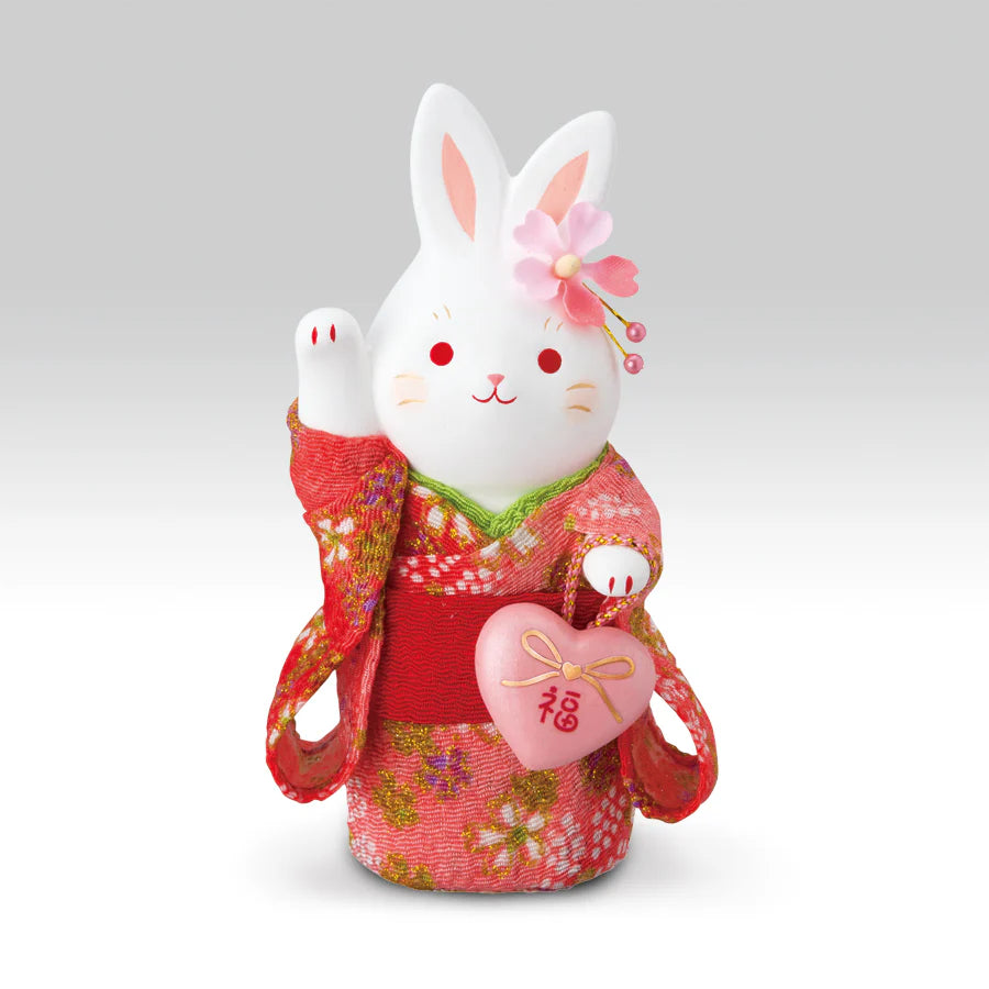 Yakushigama Japanese Lucky Rabbit Figurine