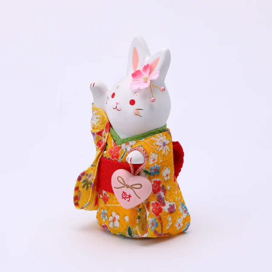 Yakushigama Japanese Lucky Rabbit Figurine