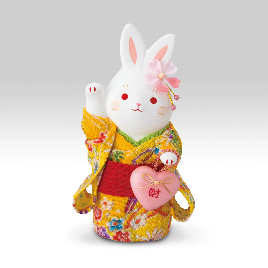 Yakushigama Japanese Lucky Rabbit Figurine