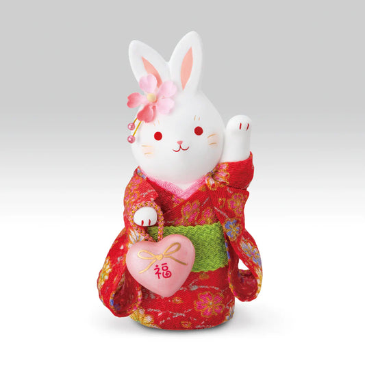 Yakushigama Japanese Lucky Rabbit Figurine