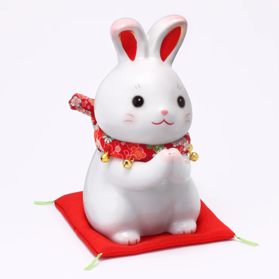 Yakushigama Japanese Lucky Rabbit Figurine