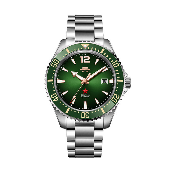 Beijing Watch with Radial Green Dial