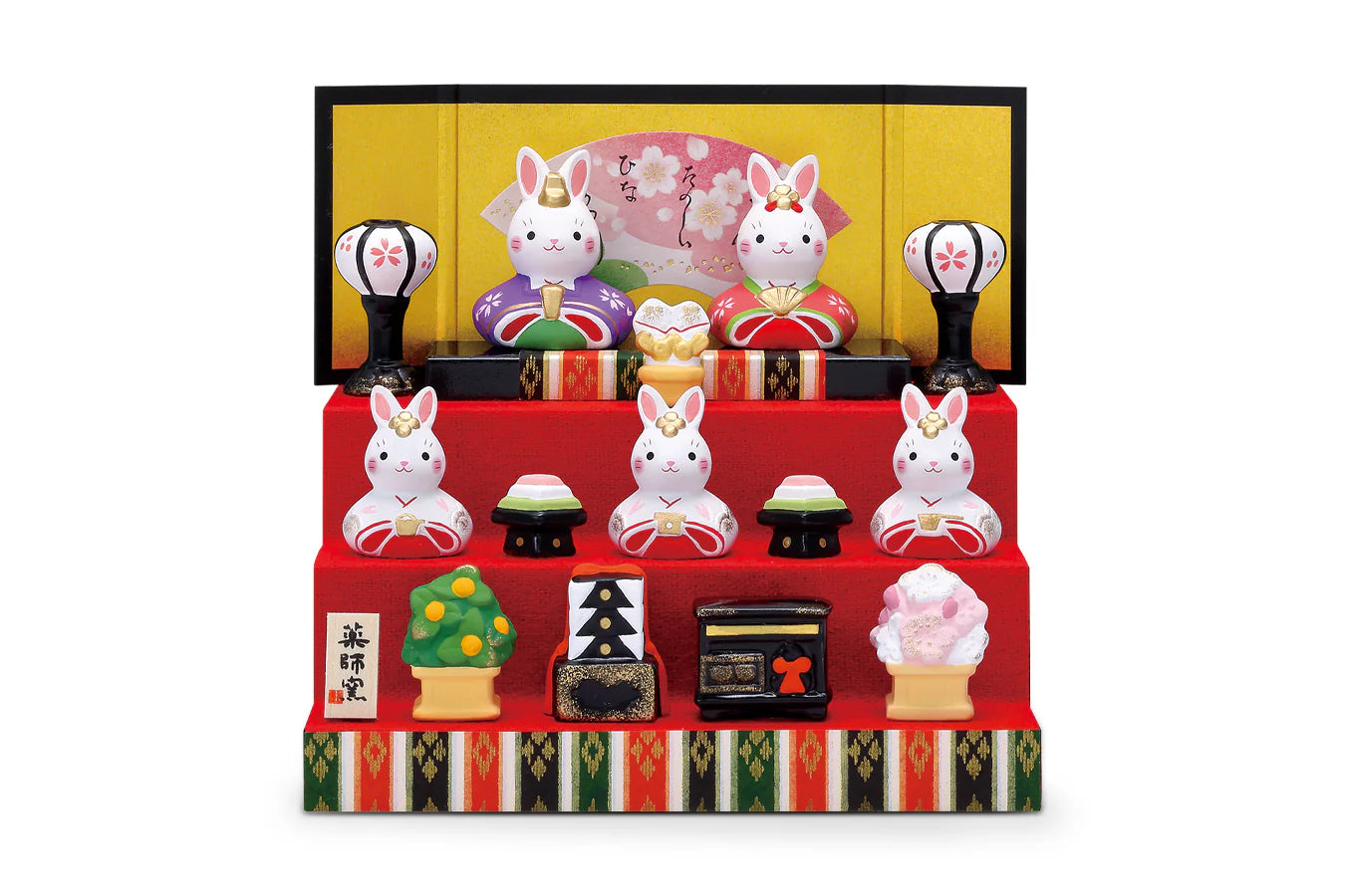 Yakushigama Japanese Lucky Rabbit Figurine