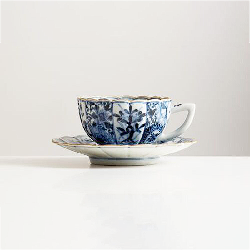 中国 宣嘉年製款 青花 花文鉢 桐箱付 V R5891 Kutani Ware Japanese Porcelain Qinghua Lucky Tree Pattern