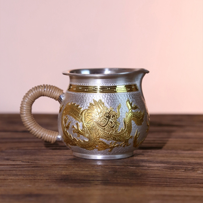 Chinese Hand-Hammered Silver Tea Set