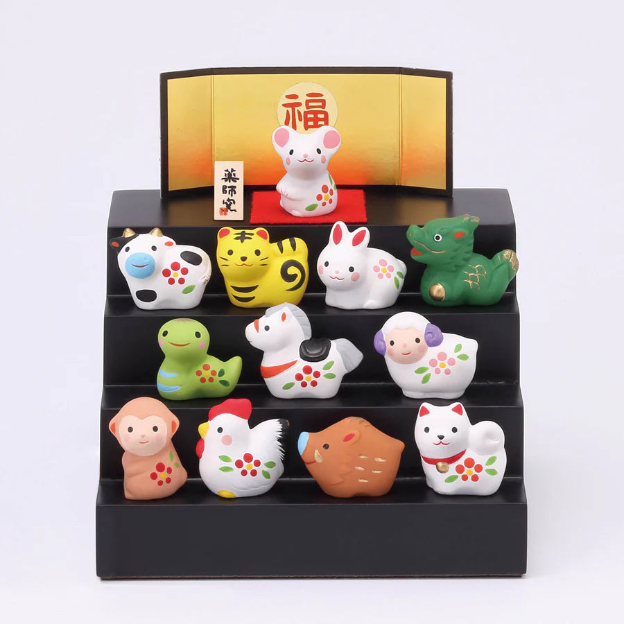 Yakushigama 12 Zodiac Signs Auspicious  Figurines Ornaments