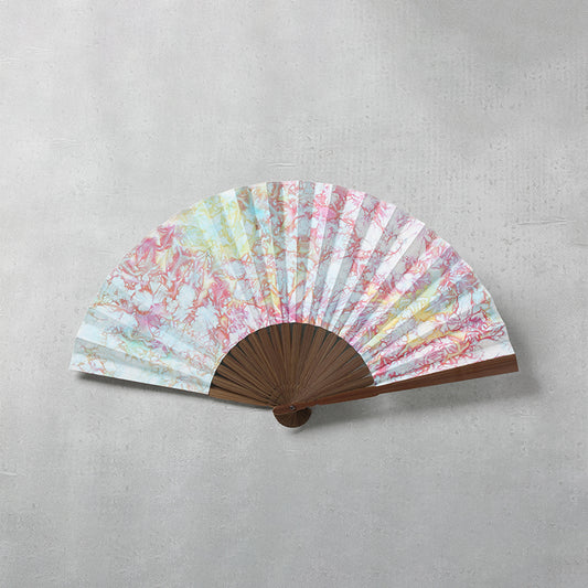 Shotengai-Gibier Deerskin Hand Fan - Palette