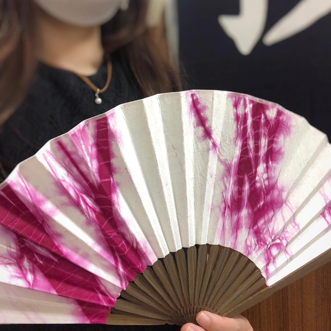 Shotengai-Gibier Deerskin Hand Fan - Palette