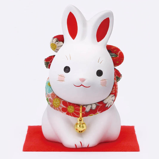 Yakushigama Japanese Lucky Rabbit Figurine