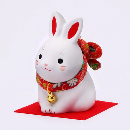 Yakushigama Japanese Lucky Rabbit Figurine