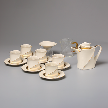 Chinese Ding ware tea set