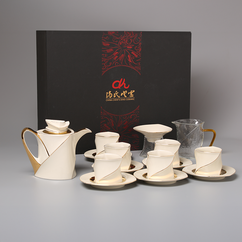 Chinese Ding ware tea set