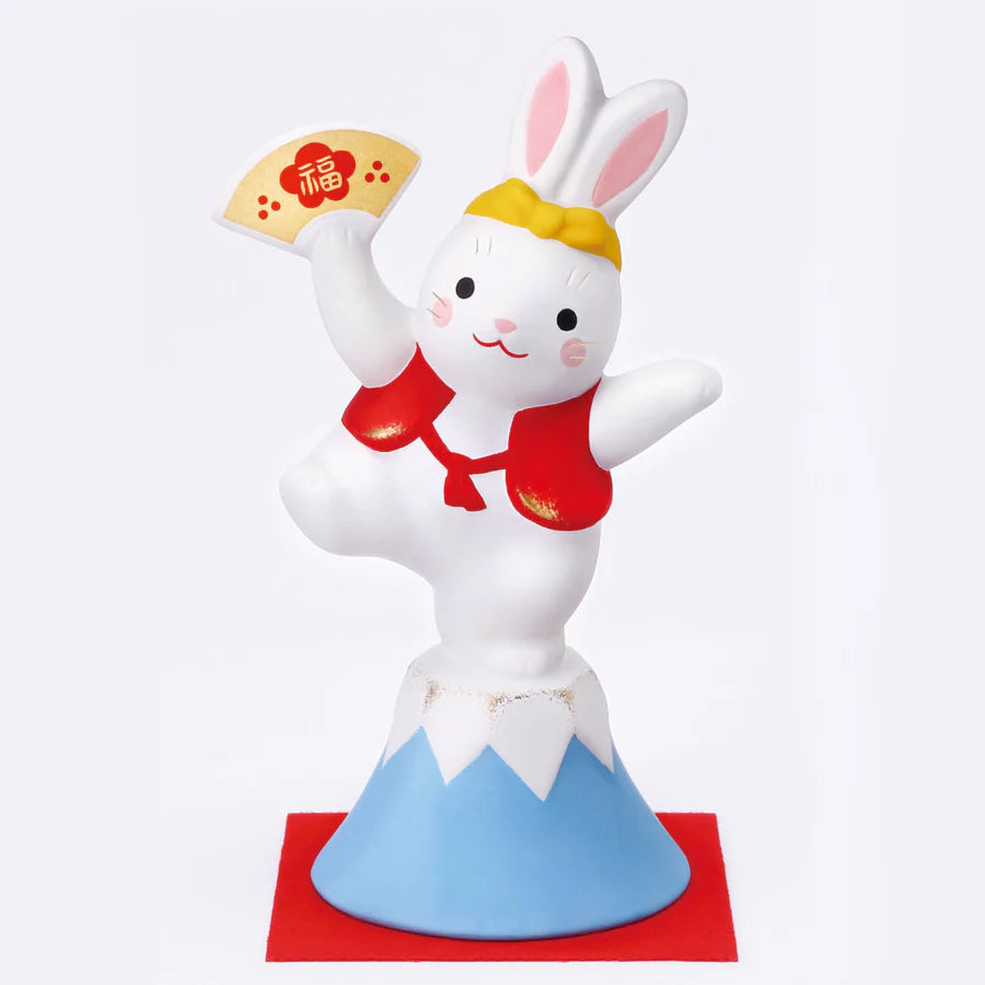 Yakushigama Japanese Lucky Rabbit Figurine