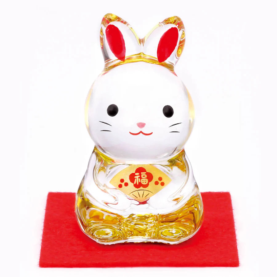 Yakushigama Japanese Lucky Rabbit Figurine