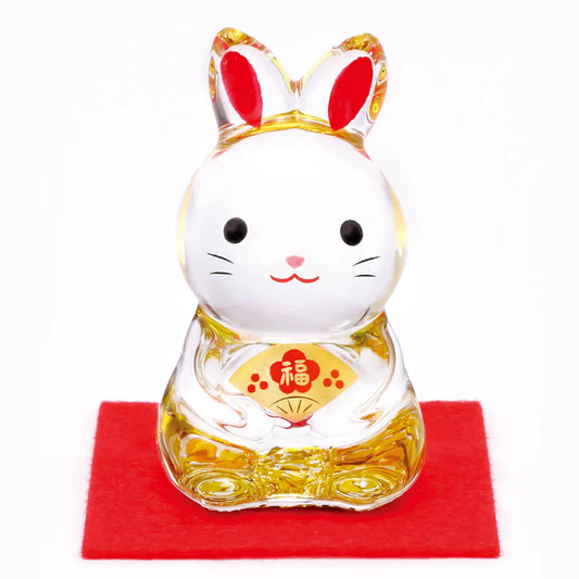 Yakushigama Japanese Lucky Rabbit Figurine