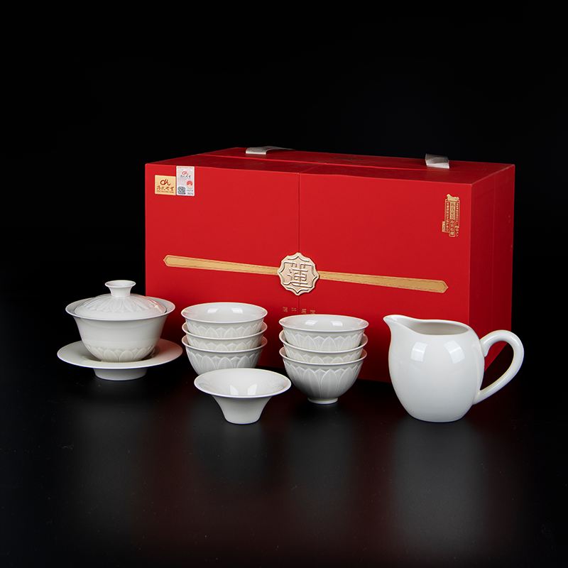 Chinese Ding ware tea set