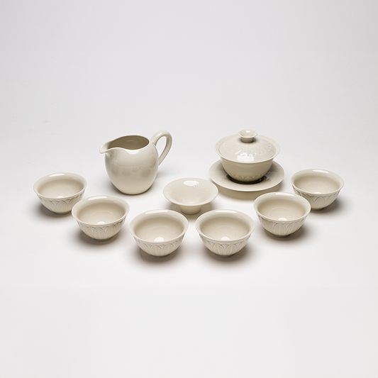 Chinese Ding ware tea set