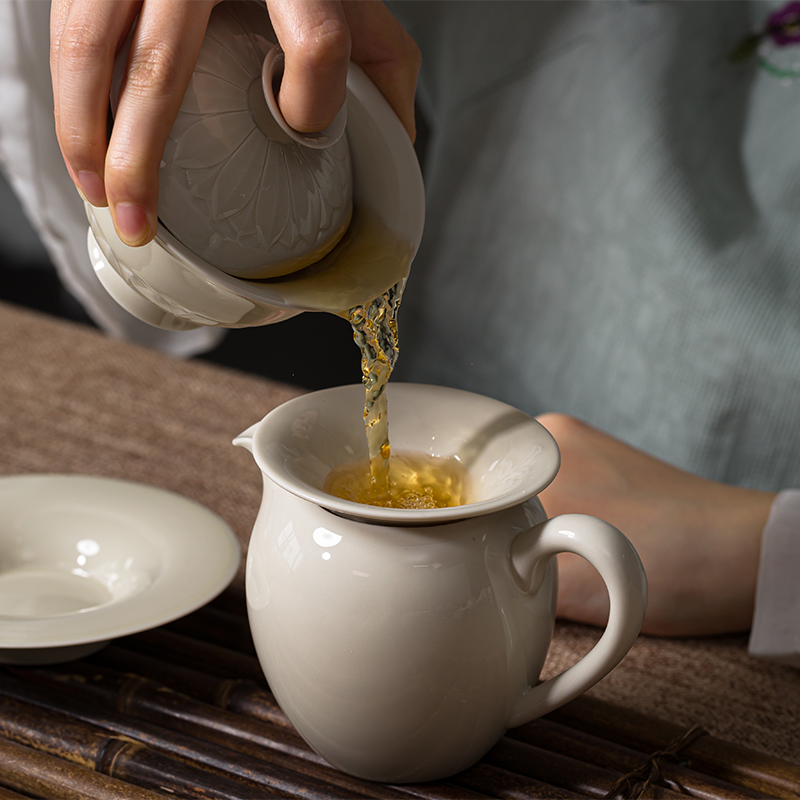 Chinese Ding ware tea set