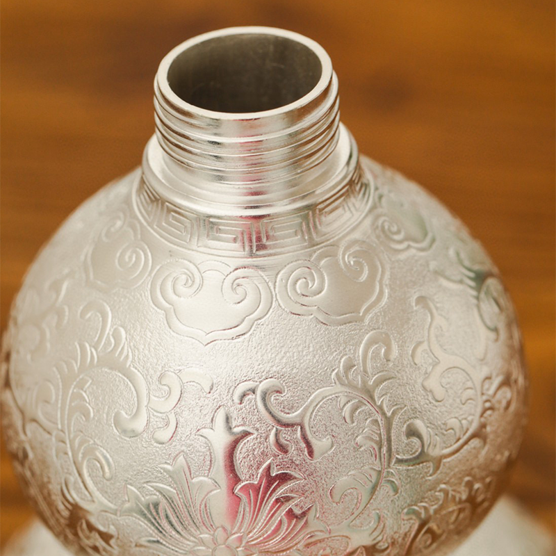 Chinese Hand-Hammered Silver Wine Pot