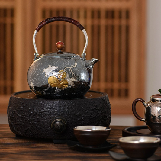 Chinese Hand-Hammered Silver Teapot